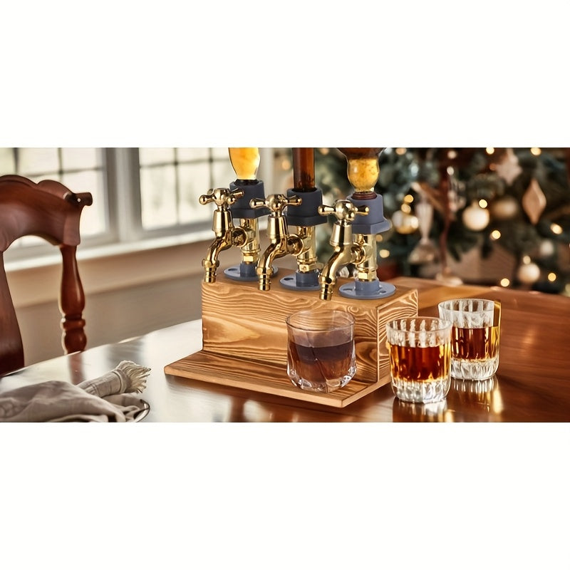 Three-Way Whiskey Decanter Tap Dispenser with Handle Home & Garden > Kitchenware > Kitchen Utensils - Tophatter Daily Deals