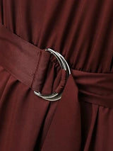 Ruched V-Neck Cap Sleeve Dress Casual Dresses - Tophatter Daily Deals