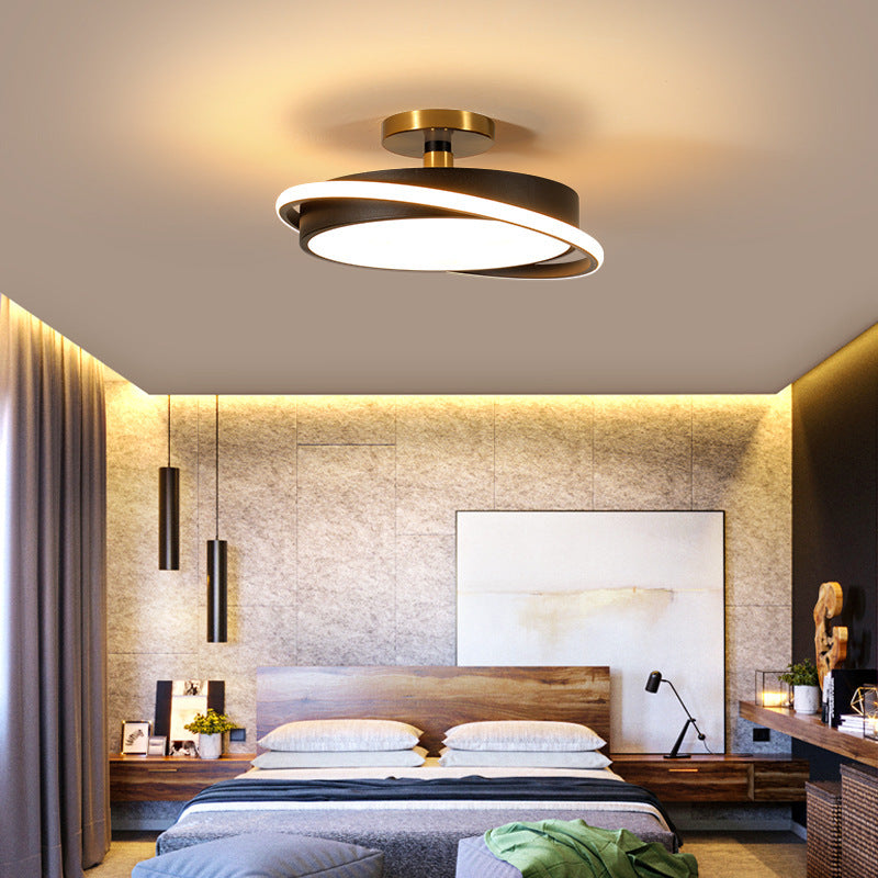 Bedroom Light Nordic Simple Modern Light Luxury Creative Round Led Ceiling Light Restaurant Designer Master Bedroom Room Light 0 - Tophatter Daily Deals