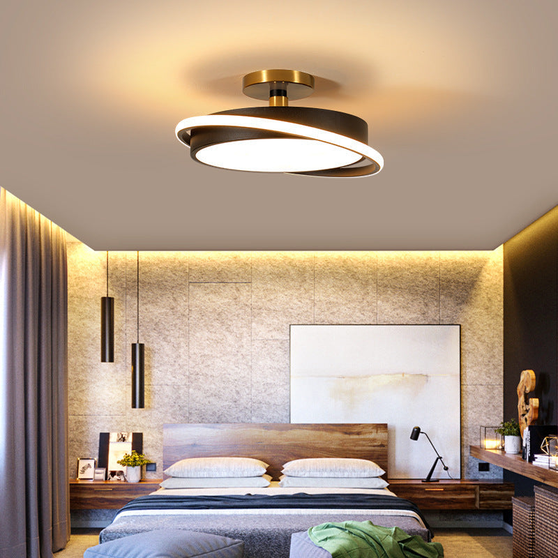 Bedroom Light Nordic Simple Modern Light Luxury Creative Round Led Ceiling Light Restaurant Designer Master Bedroom Room Light 0 - Tophatter Daily Deals