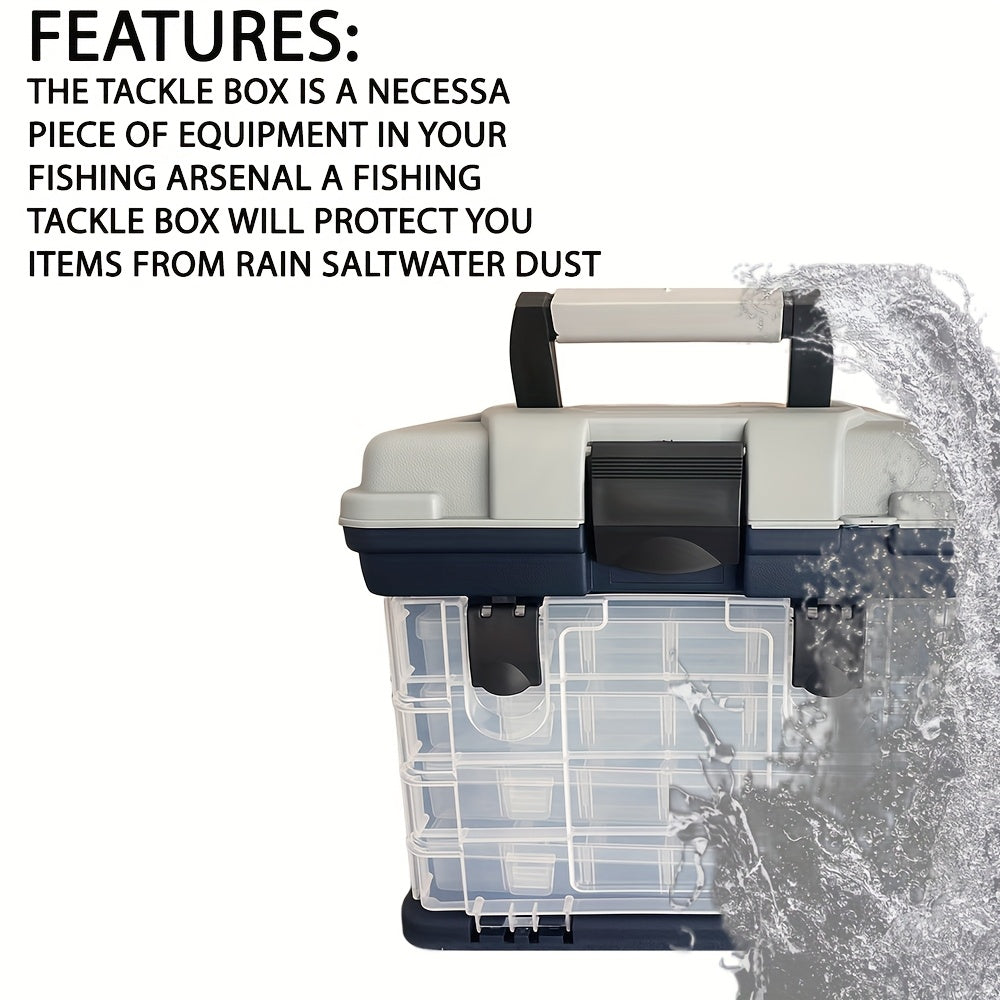 4-Tier Portable Fishing Tackle Storage Box Outdoor > Fishing - Tophatter Daily Deals