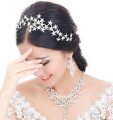 Bridal Crown Rhinestone Pearl Water Drop Hair Accessories Wedding Dress Ornaments 0 - Tophatter Daily Deals