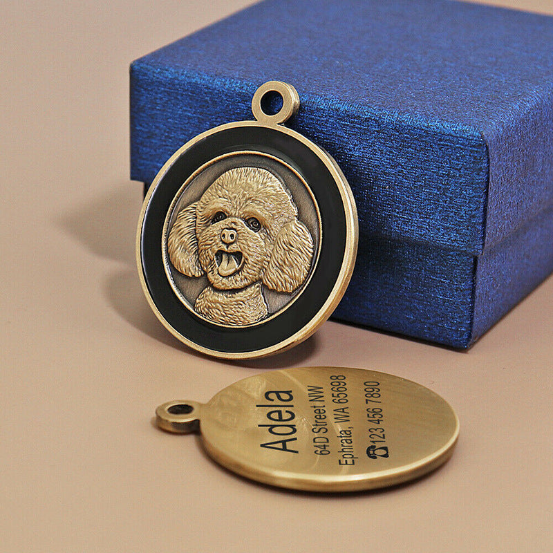 Anti-lost Card Dog Identity Tag Dog Tag Metal Lettering Cat Tag Teddy 7 - Tophatter Daily Deals