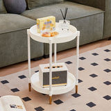 Small Round Metal Nightstand Table End & Side Tables - Tophatter Daily Deals
