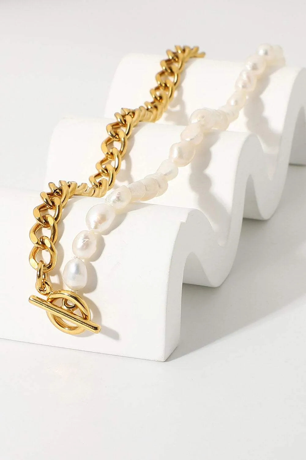 Dream Life Pearl Chunky Chain Necklace Necklaces - Tophatter Daily Deals