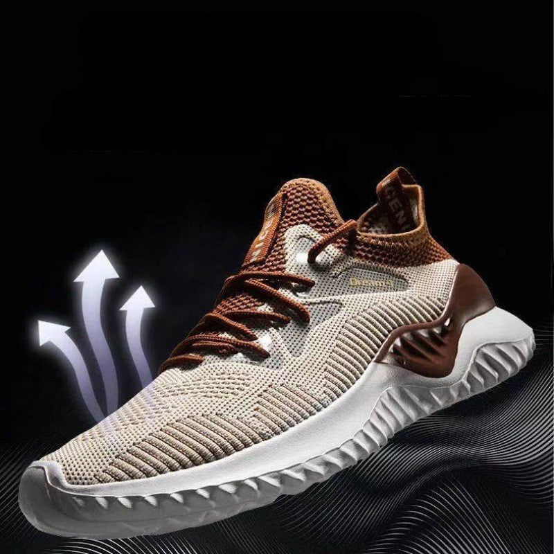Breathable Mesh Shoes, Mesh Shoes, Men's Shoes, Flying Woven Fashion Casual Shoes 0 - Tophatter Daily Deals