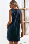 Round Neck Sleeveless Mini Dress Casual Dresses - Tophatter Daily Deals