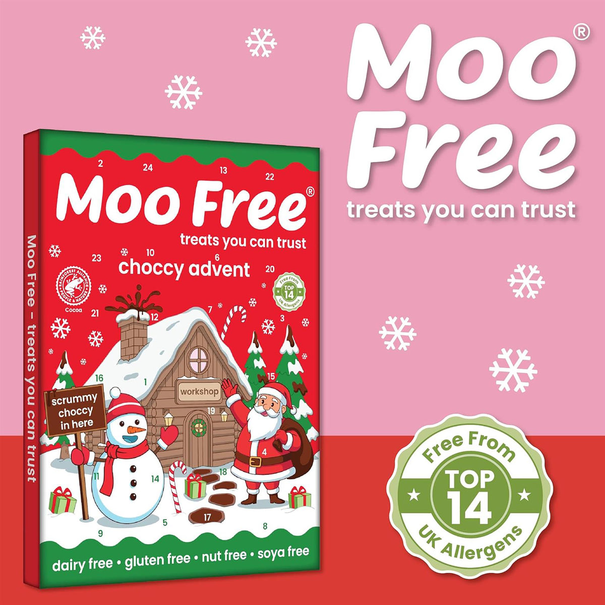 Moo Free Children's Dairy-Free Milk Chocolate Advent Calendar | Vegan & Gluten-Free 70g Advent Calendar - Tophatter Daily Deals