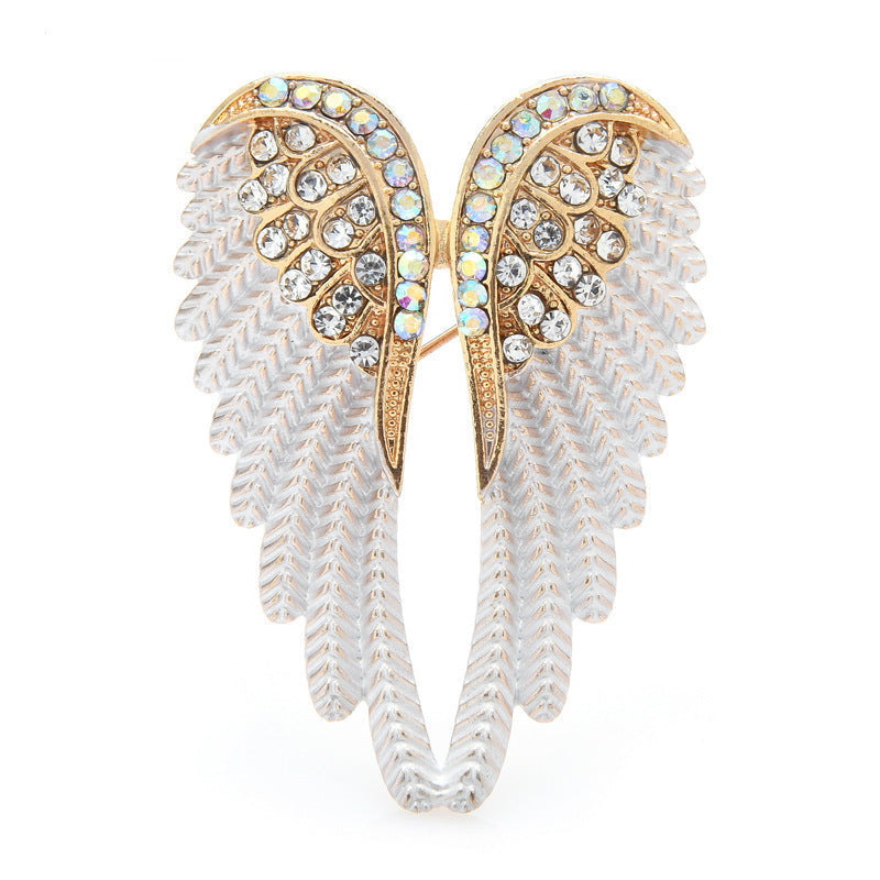 Angel Wings Brooch Corsage Clothing Accessories White Angel Wings 0 - Tophatter Daily Deals