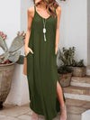 Slit Scoop Neck Sleeveless Dress Casual Dresses - Tophatter Daily Deals