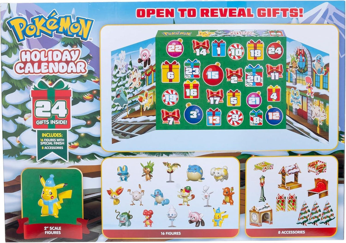 Pokemon Christmas Advent Calendar | Kids Pokemon Calendar Figures & Accessories Advent Calendar - Tophatter Daily Deals