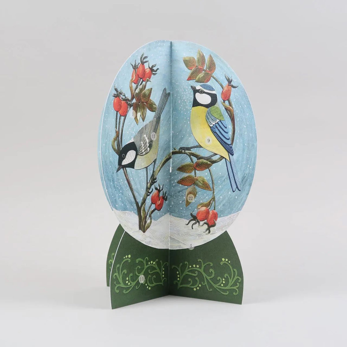 3D Snow Globe Christmas Advent Calendar | Advent Calendar with British Birds Advent Calendar - Tophatter Daily Deals