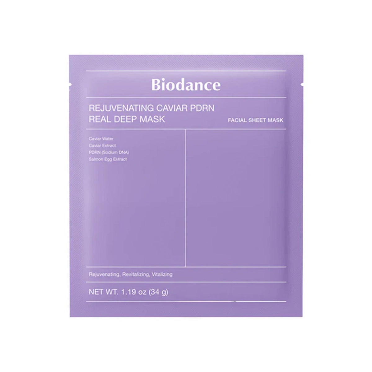 Biodance Rejuvenating Caviar PDRN Real Deep Sheet Face Mask 1pc Sachets/Units - Tophatter Daily Deals