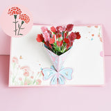 3D PopUp Flower Bouquet Cards Gifts Anniversary PopUp Mom Floral Bouquet Wife Invitation Card Greeting Cards Mothers Day Cards Postcard 0 - Tophatter Daily Deals