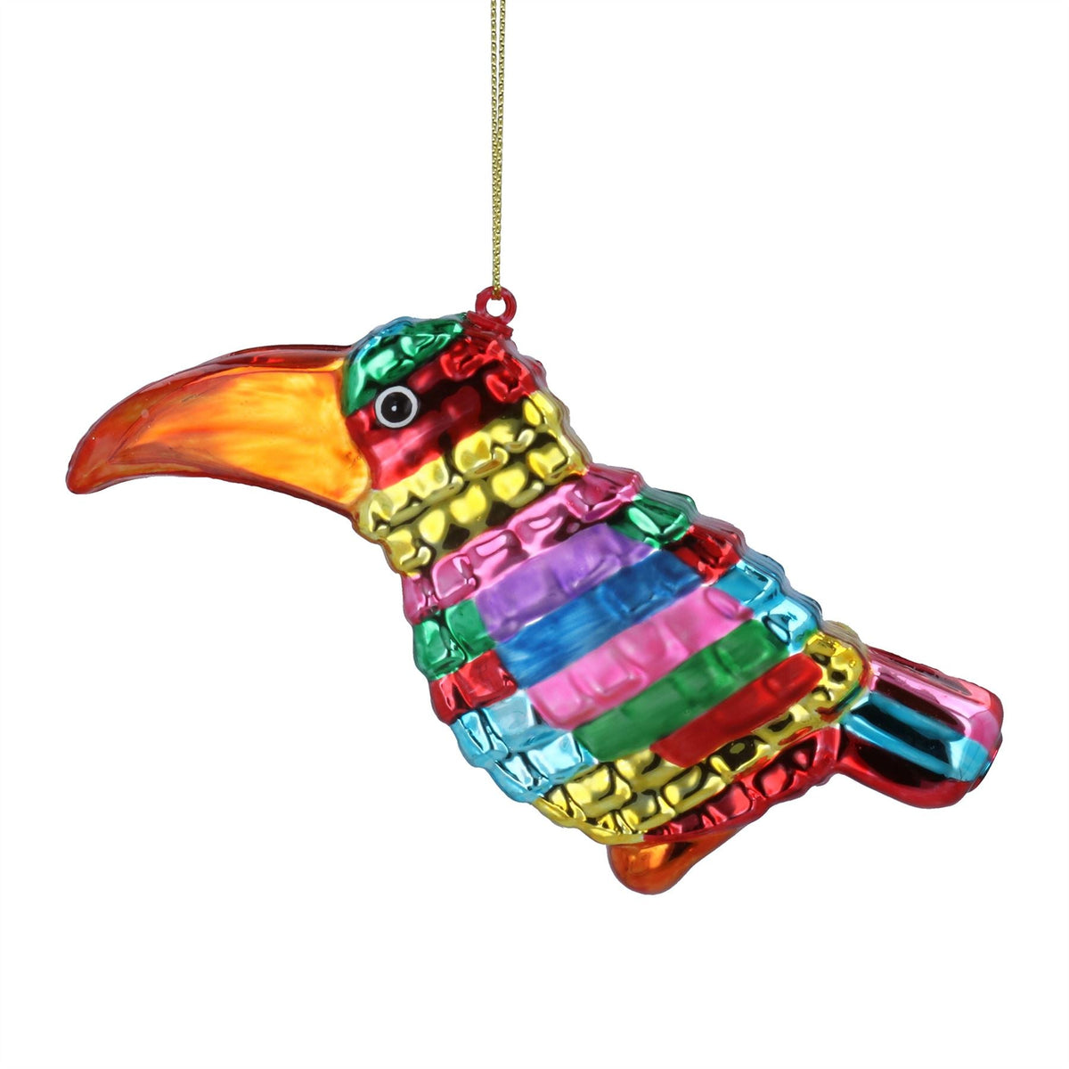 Rainbow Toucan Christmas Bauble | Tropical Bird Christmas Tree Ornament - 12cm Baubles - Tophatter Daily Deals