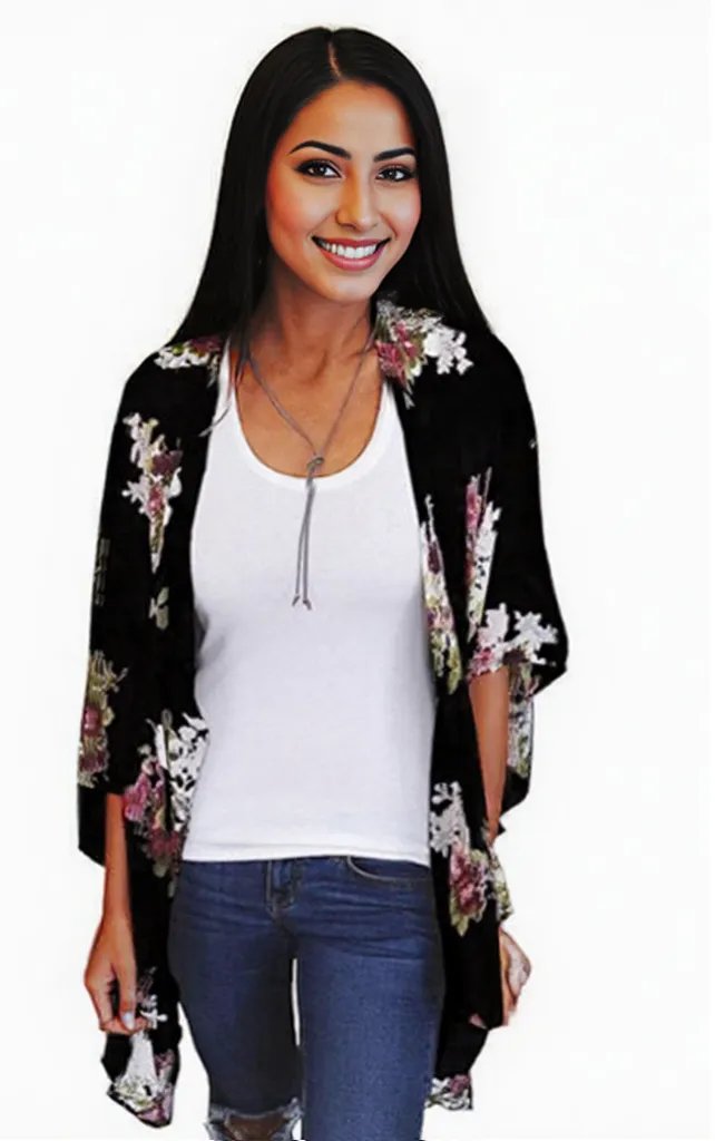 Beautiful summer Digital Print Cardigan women's fashion 0 - Tophatter Daily Deals