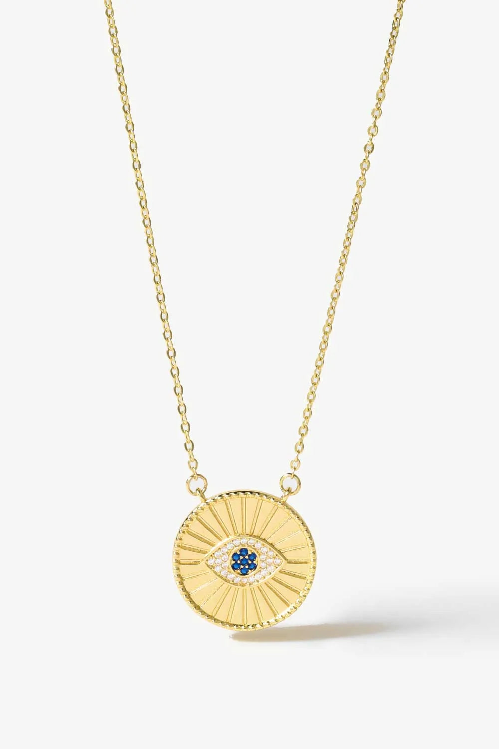 Rhinestone Evil Eye Pendant Necklace Gold One Size Necklaces - Tophatter Daily Deals