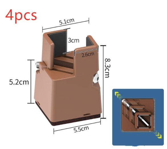 Adjustable Furniture Height Pad 5cm high brown 4pcs 4PCS 0 - Tophatter Daily Deals