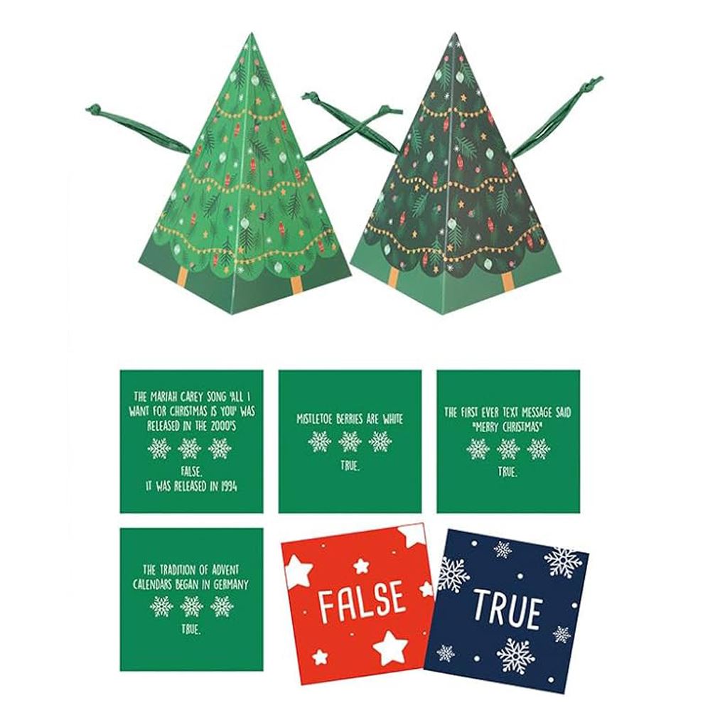 Set of 6 Tree Crackers with True or TRUE Game | Novelty Christmas Crackers Christmas Cracker - Tophatter Daily Deals