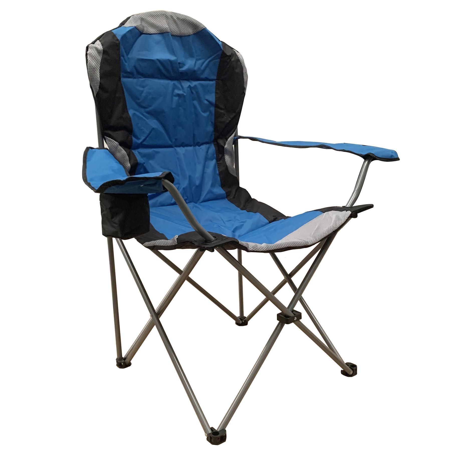Outdoor Camping Chair - Padded Folding Camping Deluxe Fold Chairs High Back With Cup Holder & Carry Bag Personal Care - Tophatter Daily Deals