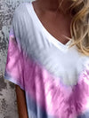 Full Size Pocketed Tie-Dye Short Sleeve Dress Casual Dresses - Tophatter Daily Deals