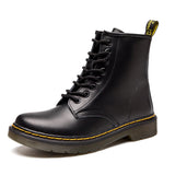 Autumn And Winter New British Martin Boots Foreign Trade Bright black 0 - Tophatter Daily Deals