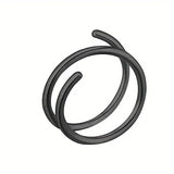 Stainless Steel Double Helix Nose Ring – 14K Gold Plated Hot Style Piercing Jewelry for Women Black Earrings - Tophatter Daily Deals