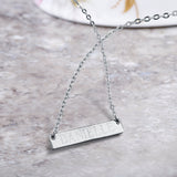 Personalized Bar Necklace - 3 Colors-Free Engraving Necklaces - Tophatter Daily Deals
