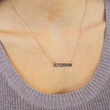 Personalized Bar Necklace - 3 Colors-Free Engraving Necklaces - Tophatter Daily Deals