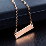 Personalized Bar Necklace - 3 Colors-Free Engraving Necklaces - Tophatter Daily Deals