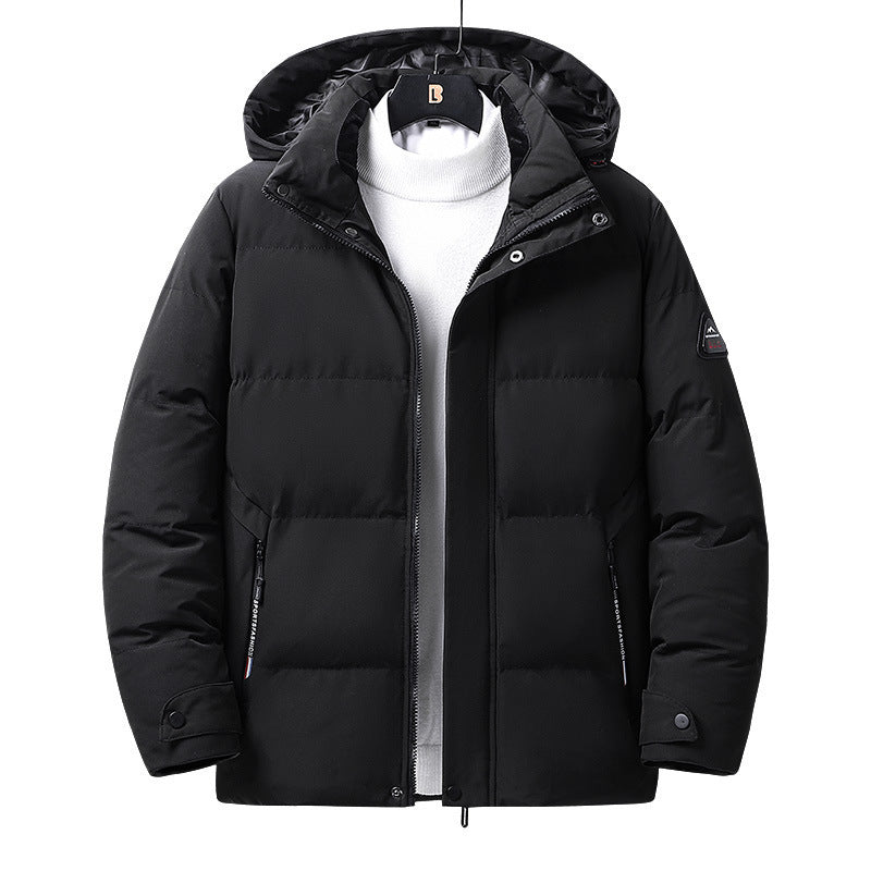 Warm Classic Mens Hooded Jacket - Padded, Cotton, City Wear 3D Changing Face Moving Picture Frame - Tophatter Daily Deals