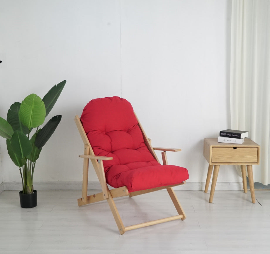 Beech Recliner Folding Chair red 0 - Tophatter Daily Deals