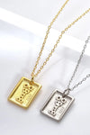 Inlaid Zircon Rectangle Pendant Necklace Necklaces - Tophatter Daily Deals