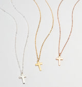 Tiny Cross Necklace Necklaces - Tophatter Daily Deals