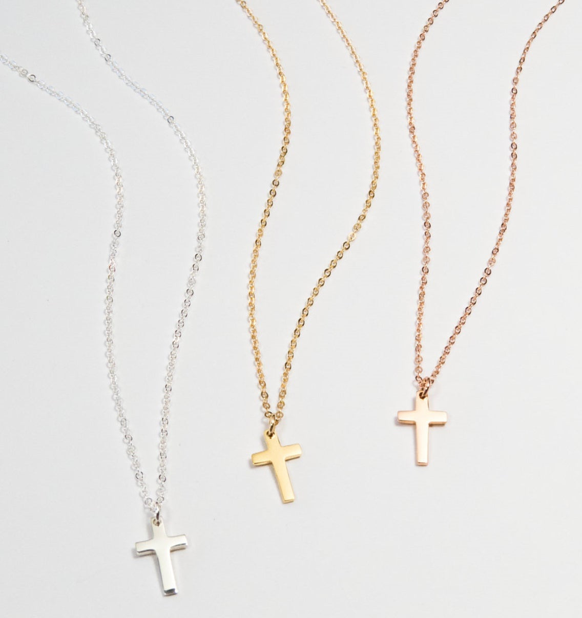 Tiny Cross Necklace Necklaces - Tophatter Daily Deals