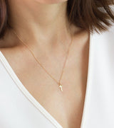 Tiny Cross Necklace Necklaces - Tophatter Daily Deals