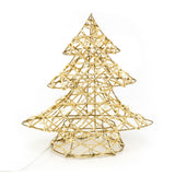 Mini Gold And Pearl Artificial Christmas Tree Light | Xmas Tree Decoration With 20 LED Lights Battery Operated | Christmas Tree Lamp - 30cm Ornament - Tophatter Daily Deals