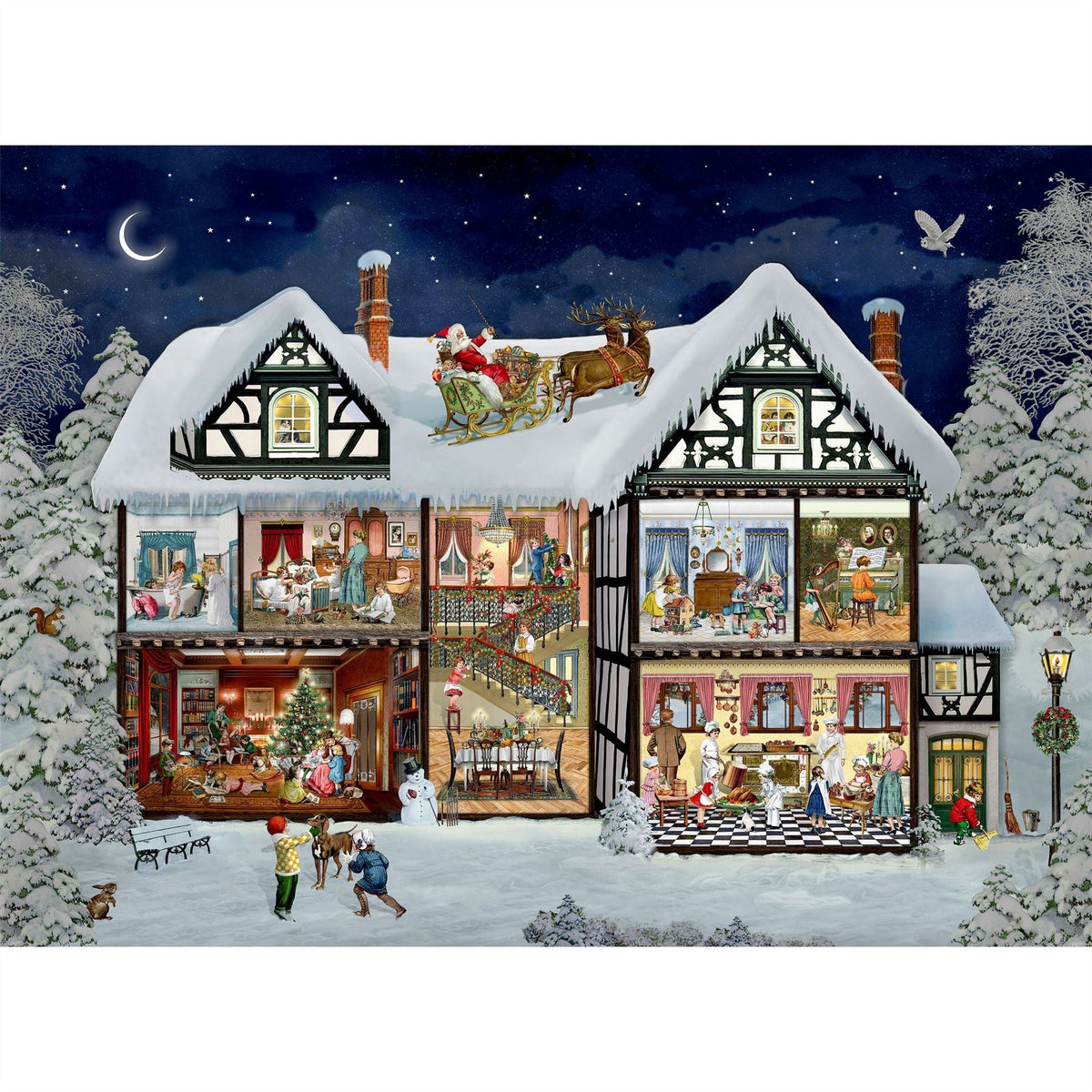 Nostalgic Christmas Time Advent Calendar | Traditional Advent Calendar - A3 Advent Calendar - Tophatter Daily Deals