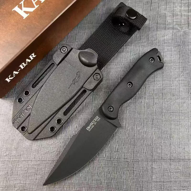 KA-BAR BK18 Short Harpoon Fixed Blade Tactical Outdoor Knife Black KNIVES - Tophatter Daily Deals
