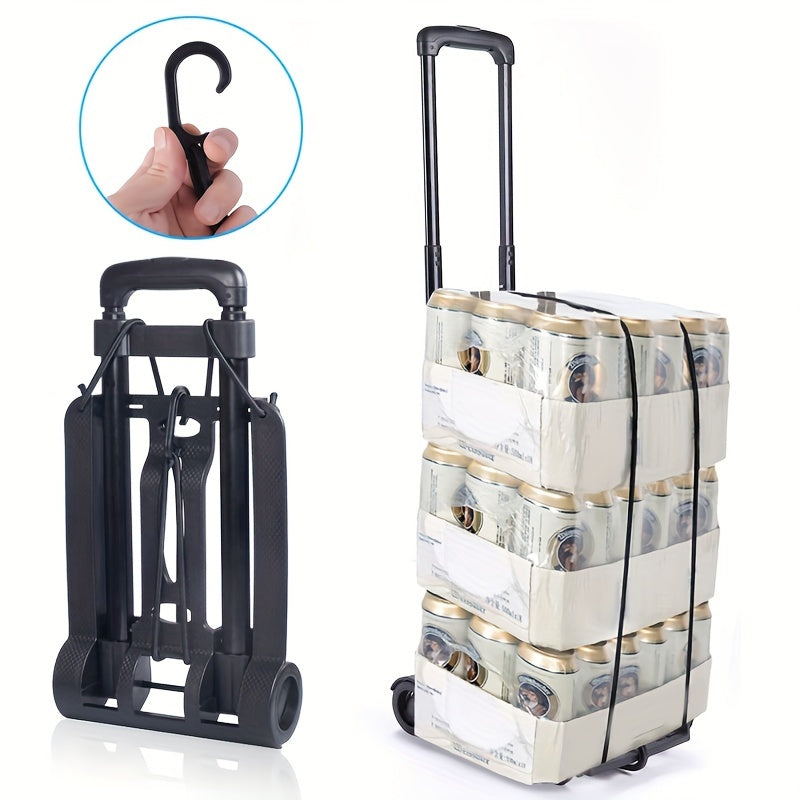 Folding Trolley with 2 Wheels Telescopic Handle Dollies & Hand Trucks - Tophatter Daily Deals
