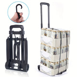 Folding Trolley with 2 Wheels Telescopic Handle Dollies & Hand Trucks - Tophatter Daily Deals