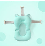 Baby Bath Seat Support Mat Foldable Baby Bath Tub Pad & Chair Newborn Bathtub Pillow Infant Anti-Slip Soft Comfort Body Cushion Green bear bath mat Standard Model 0 - Tophatter Daily Deals