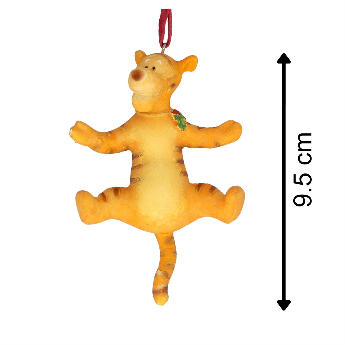 Tigger Christmas Tree Decoration with Holly, Gisela Graham 9.5cm Baubles - Tophatter Daily Deals