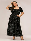 Plus Size Polka Dot Square Neck Dress Casual Dresses - Tophatter Daily Deals