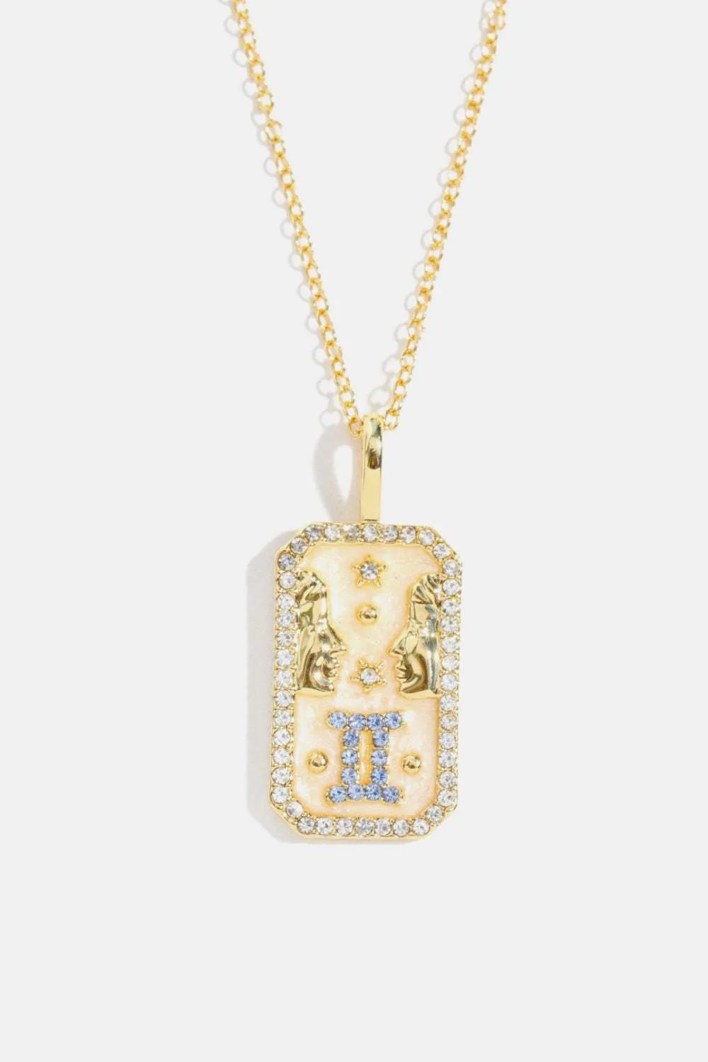 Rhinestone Constellation Pendant Copper Necklace Gemini One Size Necklaces - Tophatter Daily Deals