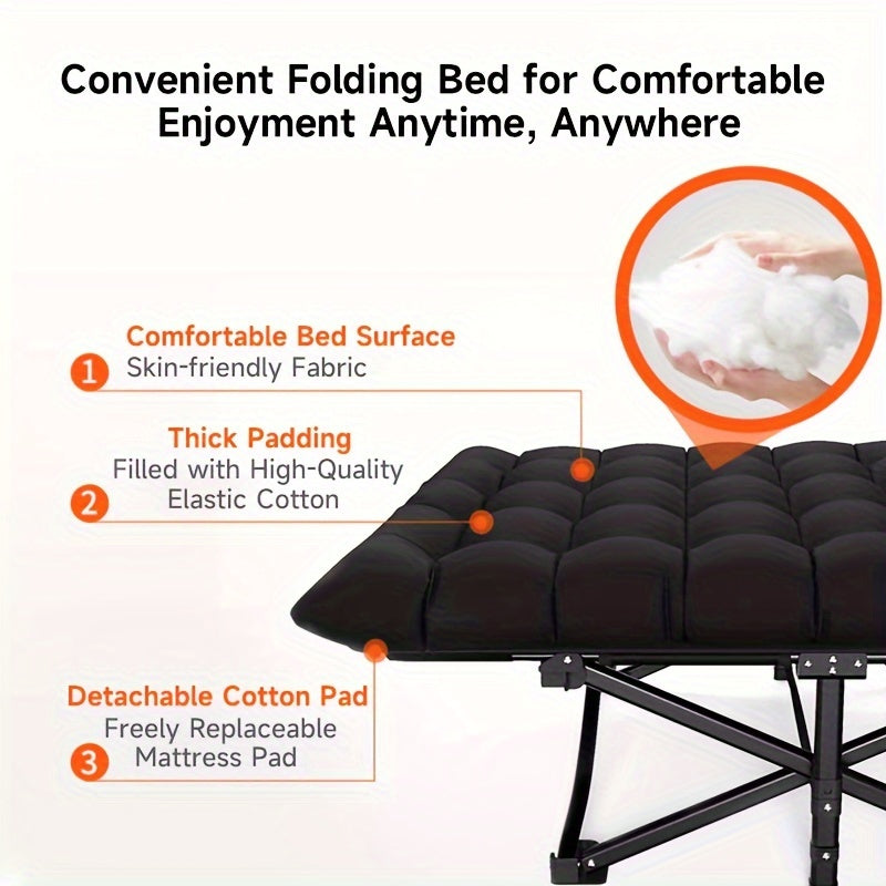 Foldable Outdoor Daybed with Mattress Outdoor Recreation > Camping > Camp Furniture - Tophatter Daily Deals