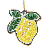 Lemon Beaded Christmas Tree Bauble | Colourful Fruit-shaped Tree Ornaments Baubles - Tophatter Daily Deals