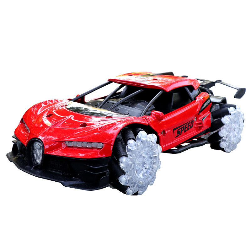Alloy Remote Control Stunt Spray Car With Light And Sound Effects 0 - Tophatter Daily Deals