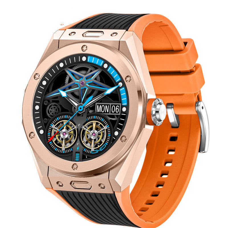 Bluetooth Call Watch Local Music Pedometer Sleep Heart Rate Health Monitoring Sports Smart Watch Orange 0 - Tophatter Daily Deals