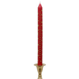 Red Christmas Advent Candle, Festive Gold Star Countdown Dinner Candle Advent Candle - Tophatter Daily Deals